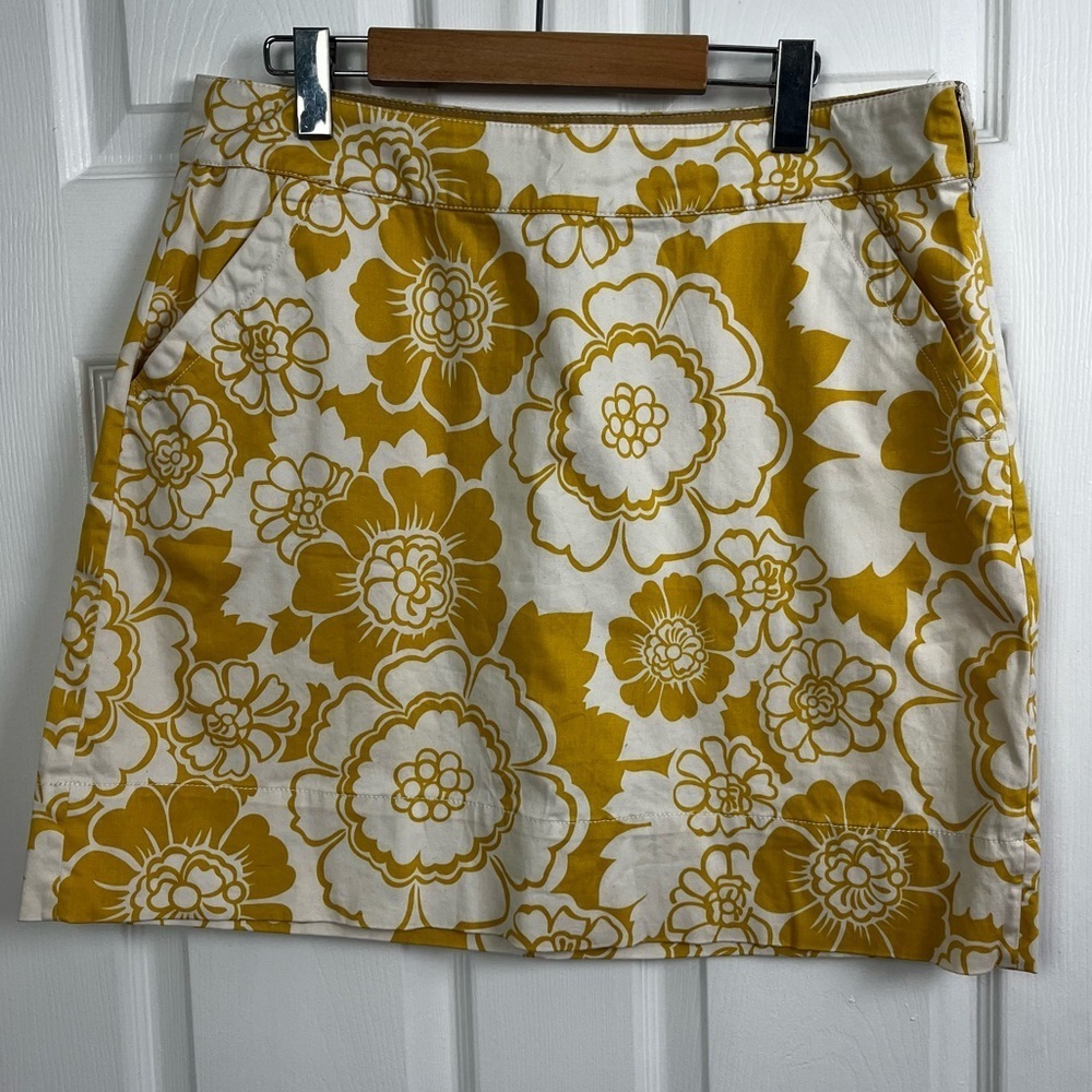 Boden cotton stretch floral boardwalk skirt size 12